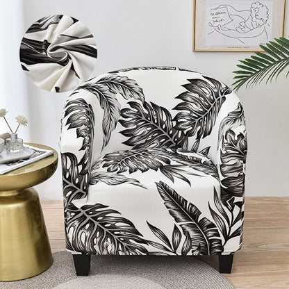 LEVIVEl Club Chair Slipcover Stretch Armchair Printed Tub Chair Cover Sofa Cover Spandex Couch Cover For Bar Counter Living Room