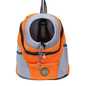 Double Shoulder Portable Travel Backpack Outdoor Pet Dog Carrier Bag Pet Dog Front Bag Mesh Backpack （S--L)