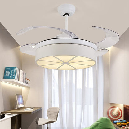 Led Celing Fan Pendant Light Lamp Chandelier Children's 42 inch with remote control Cartoon Suspension Boys' Lighting Bedroom