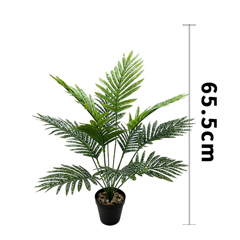 60-123CM Artificial  Palm  Tree Fake Plants Plastic Leaf Fake Tree For Home Wedding  Garden  Floor  Living Room  Decorations