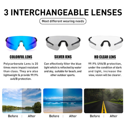 Sports Cycling Glasses photochromic Mountain Cycling Sunglasses men women Outdoor bicycle Glasses bike Glasses