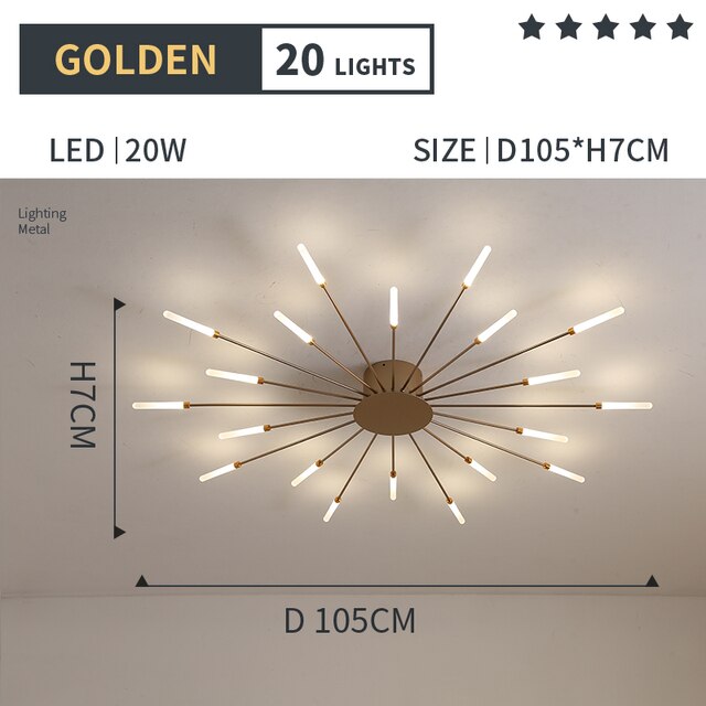 New Luxurious LED Chandelier Light Spiral Fireworks Designer Ceiling Lamps Living Room Home Deco Bedroom Pendant Lamp Fixture