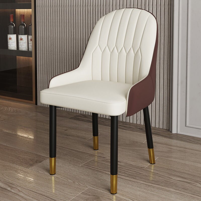 Light Luxury Home Back Arm Chair Dining Chair with Armrest Modern Minimalist Internet Celebrity Negotiation Nail Chair