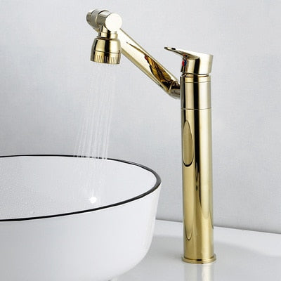 Tuqiu Multifunction Kitchen Faucet Gold Sink Faucet Hot Cold Water Mixer Crane Antique Bronze Deck Mounted Universal Water Taps