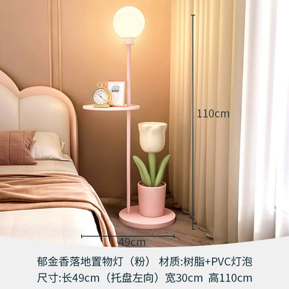 Night Stands for Bedroom Creative Bedside Table Floor Lamp Luxury Modern Nightstands Resin Storage Cabinet Animal Art Decoration