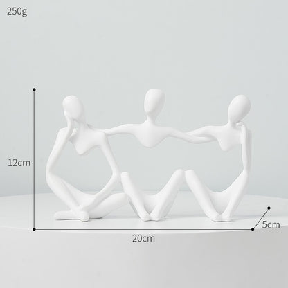 Nordic Office Desk Accessories Thinker Figure Abstract Statue Luxury Living Room Decoration Home Decor Desktop Sculpture Crafts