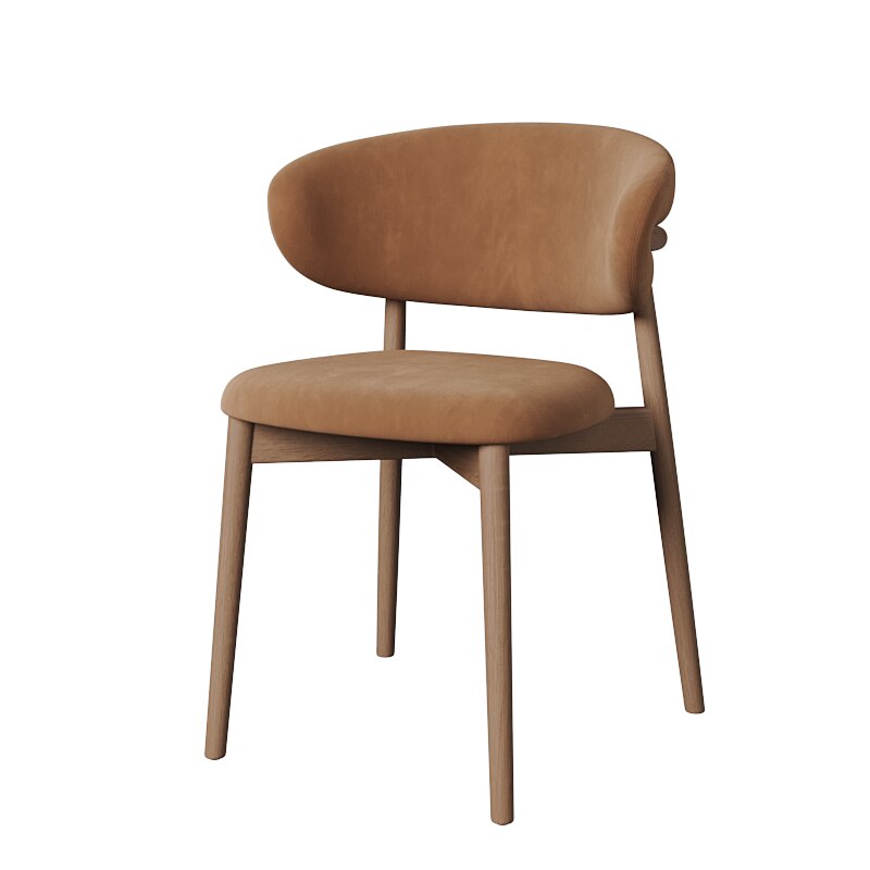 Replica Designer Dining Chairs Modern Nordic Ergonomic Luxury Dining Chair Leisure Leathr Wooden Silla Comedor Home Furniture