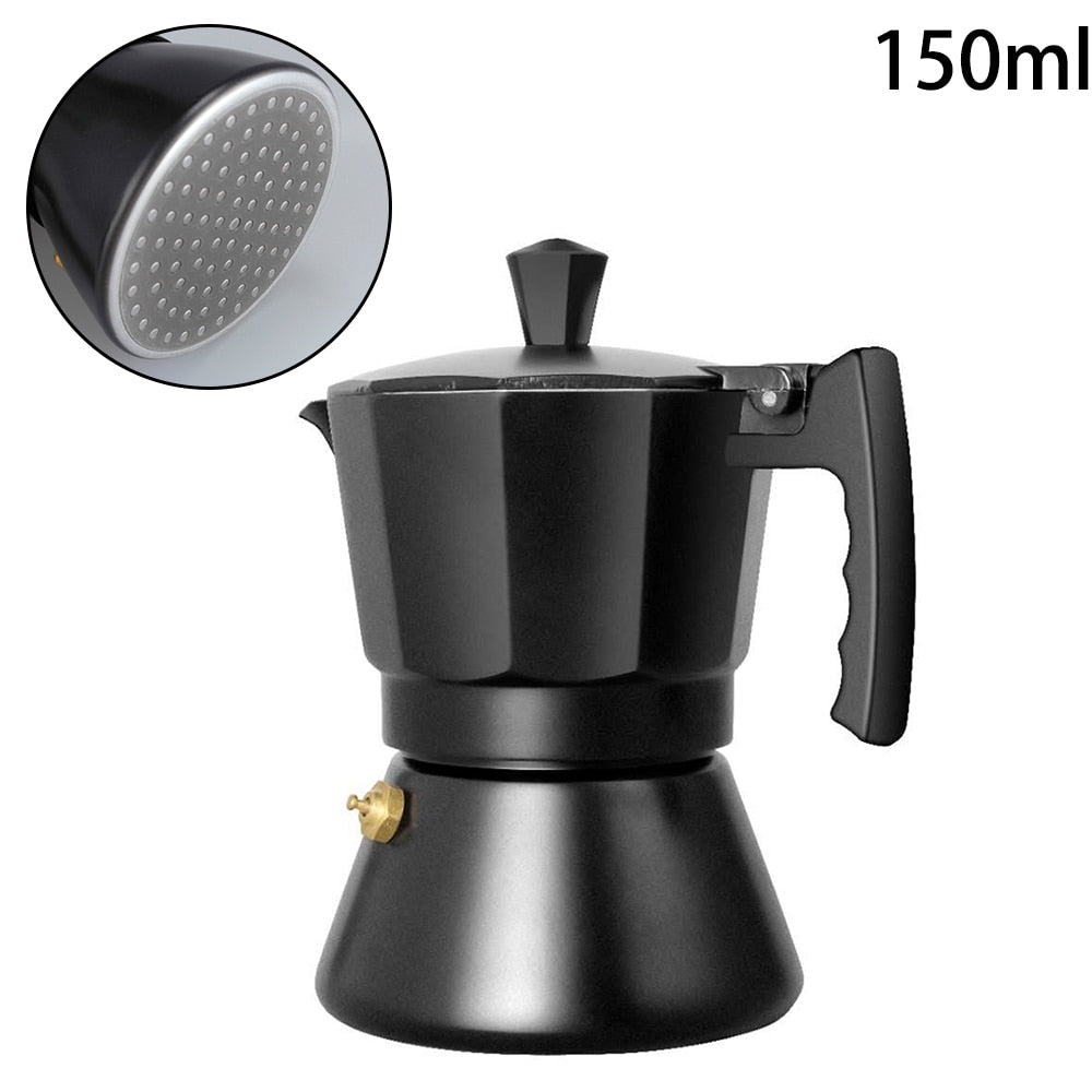 3cup/6cup  Mocha Latte Coffee Maker Italian Moka Espresso Cafeteira Percolator Pot Stovetop Coffee Maker Aluminum Moka Cafeteira