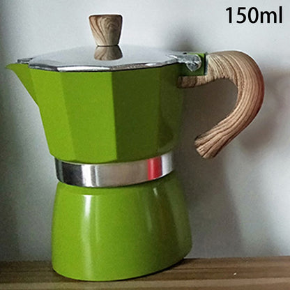 3cup/6cup  Mocha Latte Coffee Maker Italian Moka Espresso Cafeteira Percolator Pot Stovetop Coffee Maker Aluminum Moka Cafeteira