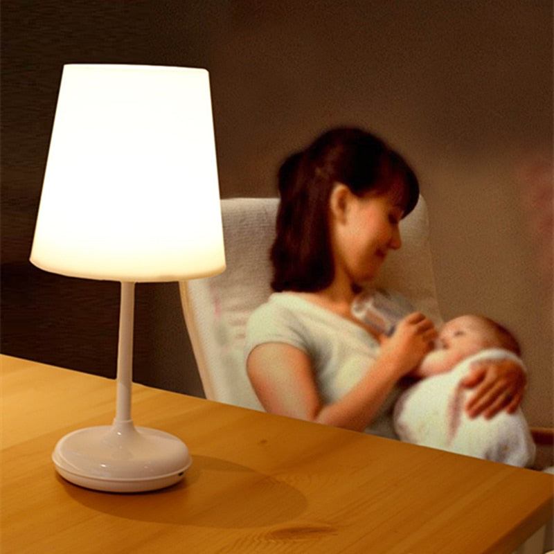 Creative Wireless LED Table Lamp USB Rechargeable Adjustable Bedside Night Light with Remote Controller