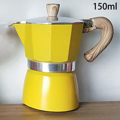 3cup/6cup  Mocha Latte Coffee Maker Italian Moka Espresso Cafeteira Percolator Pot Stovetop Coffee Maker Aluminum Moka Cafeteira