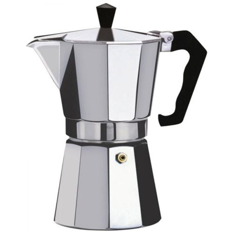 3cup/6cup  Mocha Latte Coffee Maker Italian Moka Espresso Cafeteira Percolator Pot Stovetop Coffee Maker Aluminum Moka Cafeteira