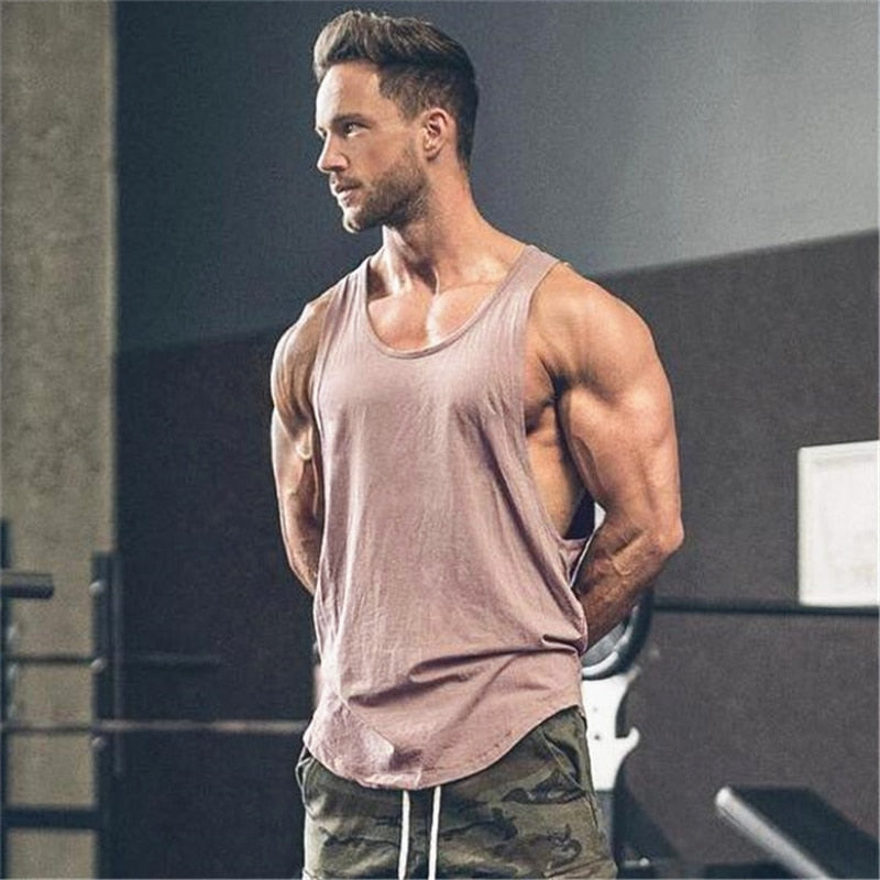 Brand gyms clothing Men Bodybuilding and Fitness Stringer Tank Top Vest sportswear Undershirt muscle workout Singlets