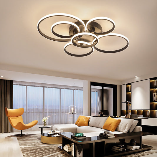 NEO Gleam Modern led ceiling lights lamp New RC Dimmable APP Circle rings designer for living room bedroom ceiling lamp fixtures