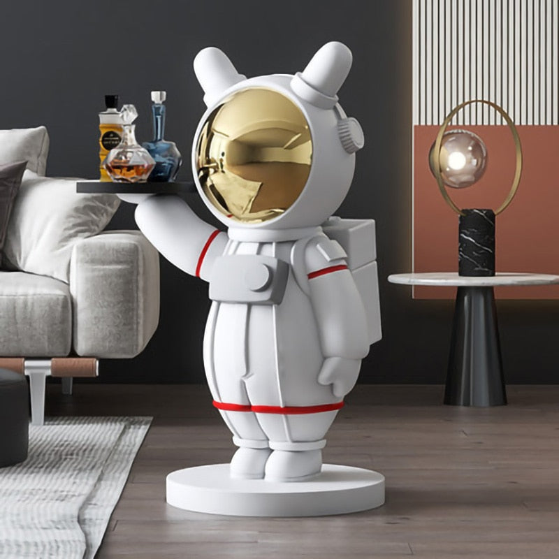 Dreamer Astronaut Tray Figurine Nordic Home Decor Floor Resin Statue Sculpture Modern Fashion Indoor Room Decoration Accessories