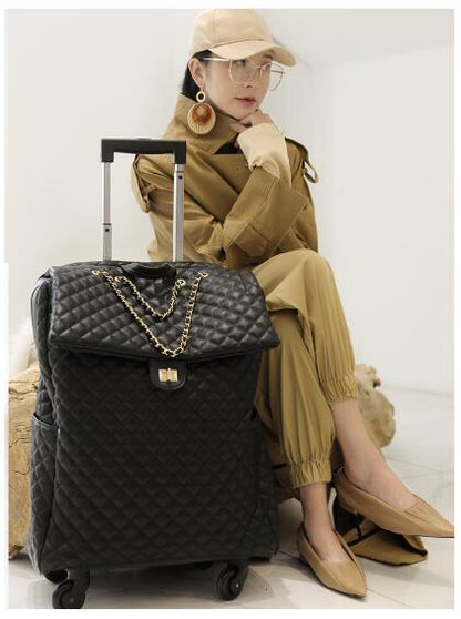 Brand Women carry on Luggage bag Cabin travel Trolley Bags on wheels rolling luggage bag for women Trolley Suitcase wheeled Bag