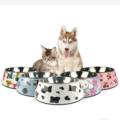 Hot selling removable Melamine and stainless steel pet bowl dog&amp;cat bowls миски для собак миска для кошки