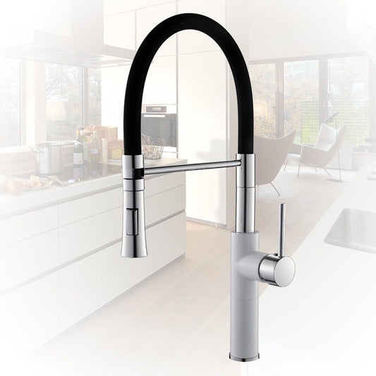 Kitchen Faucets Chrome Kitchen Sink Crane Deck Mount Pull Down Dual Sprayer Nozzle Torneira De Cozinha Mixer Water Taps LK-9910