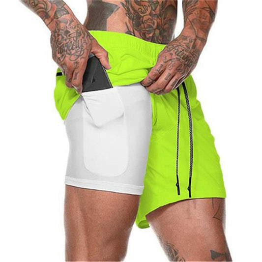 2022 NEW Men&#39;s Running Shorts Mens 2 in 1 Sports Shorts Male double-deck Quick Drying Sports men Shorts Jogging Gym Shorts men