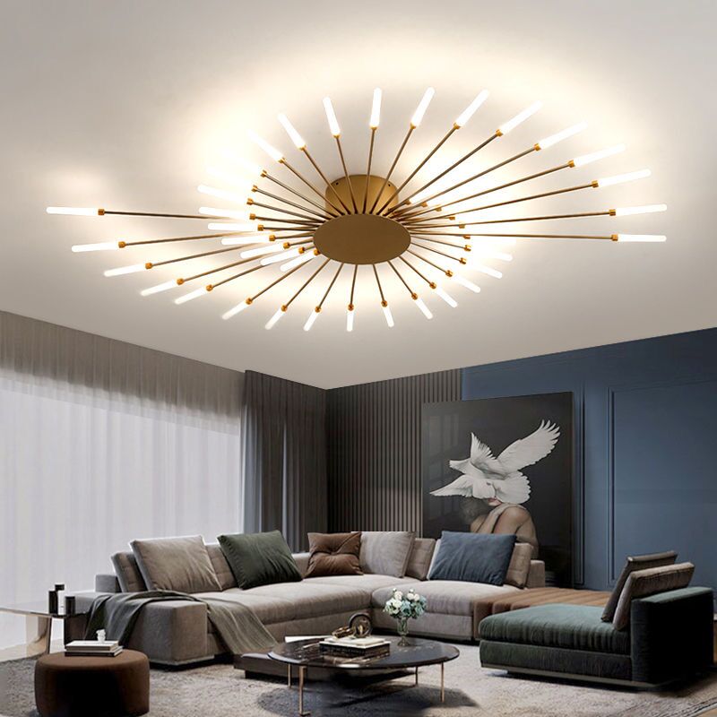 New Luxurious LED Chandelier Light Spiral Fireworks Designer Ceiling Lamps Living Room Home Deco Bedroom Pendant Lamp Fixture