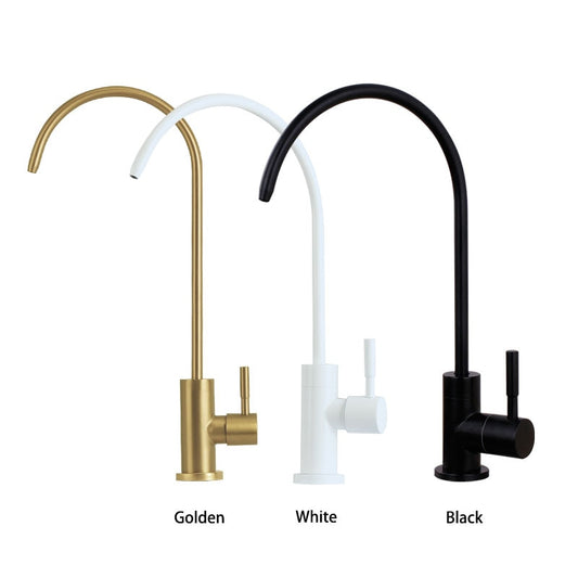 Golden luxury kitchen faucet black pure water drinking tap filter white color kitchen faucets