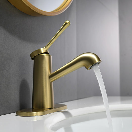 Basin Faucets Modern Gold  Faucet Waterfall faucets Single Hole Cold and Hot Water Tap Basin Faucet Mixer Taps 855872