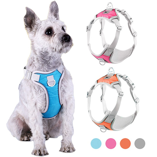 Dogs Harness Vest Reflective Small Medium Pet Dog Harness Soft Breathable Dog Harnesses Collar Walking Training Pet Products